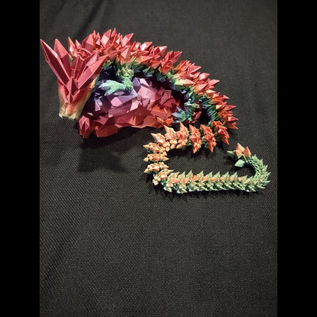 Crystal Dragon with Rock